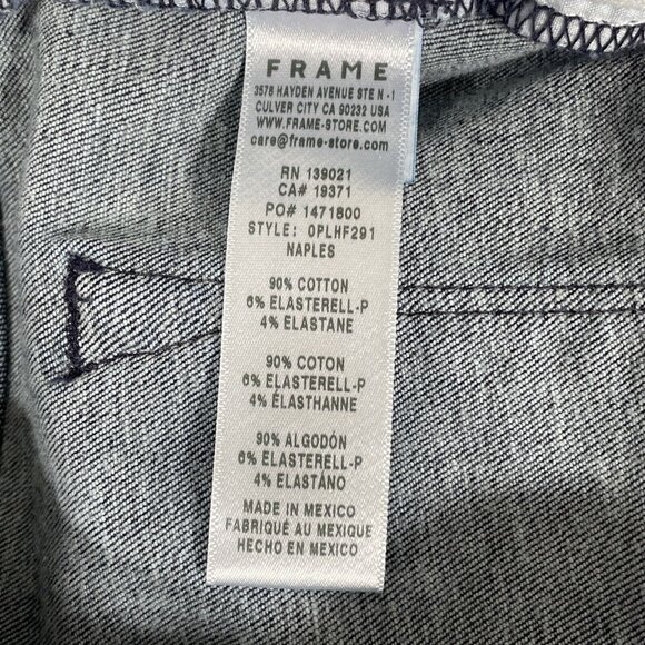 Frame Le High Rise Flare Jeans Womens Size 33 Dark Wash Cowgirl Stretch - Picture 10 of 15